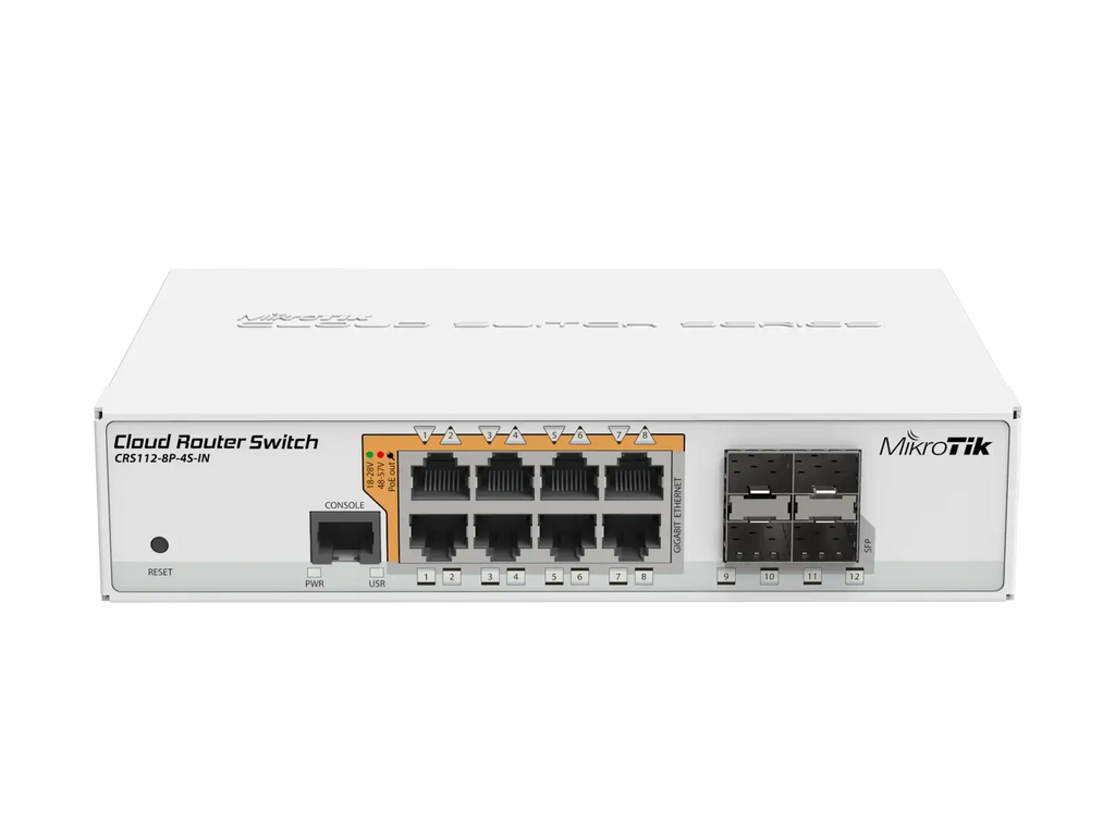 Crs112-8p-4s-in mikrotik crs112-8p-4s-in: smart 8-port gigabit switch