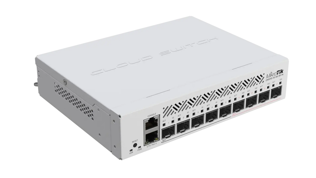 Crs310-1g-5s-4s + in mikrotik crs310-1g-5s-4s + in: reliable 10g fiber switch