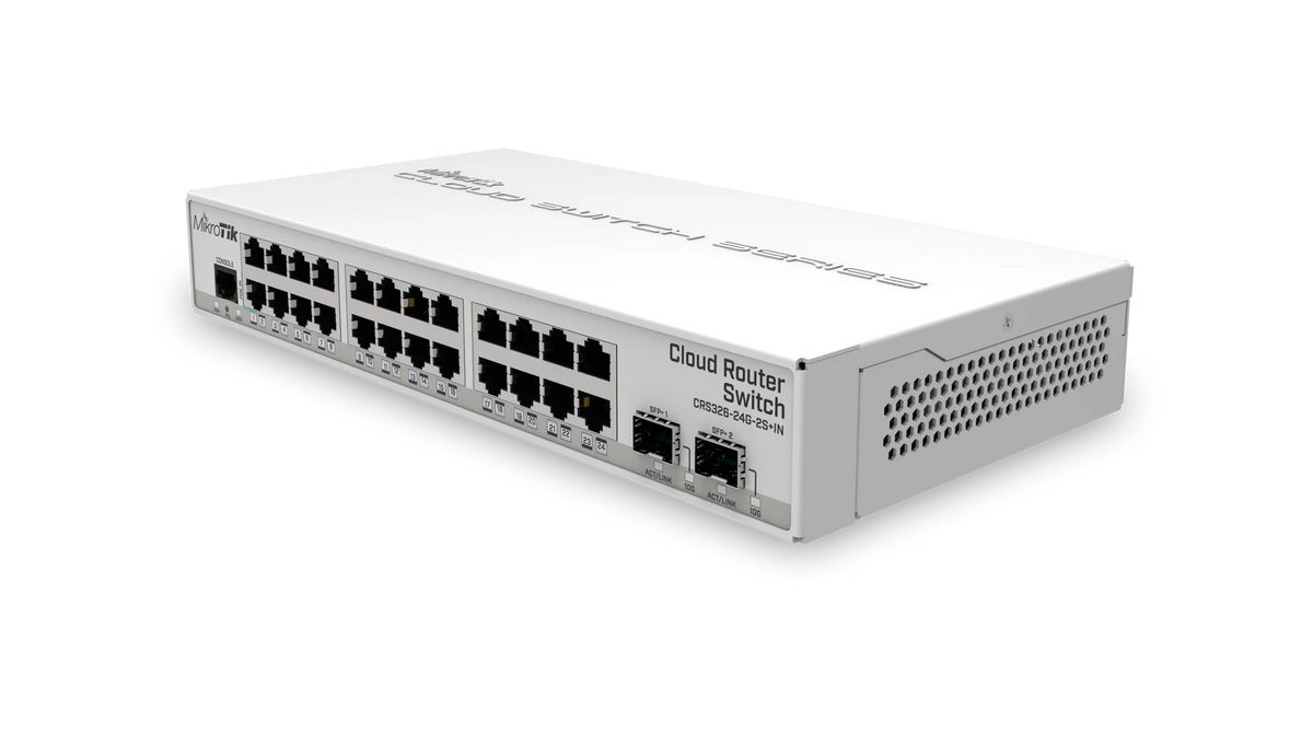 Crs326-24g-2s + in mikrotik crs326-24g-2s + in: compact power for home networking