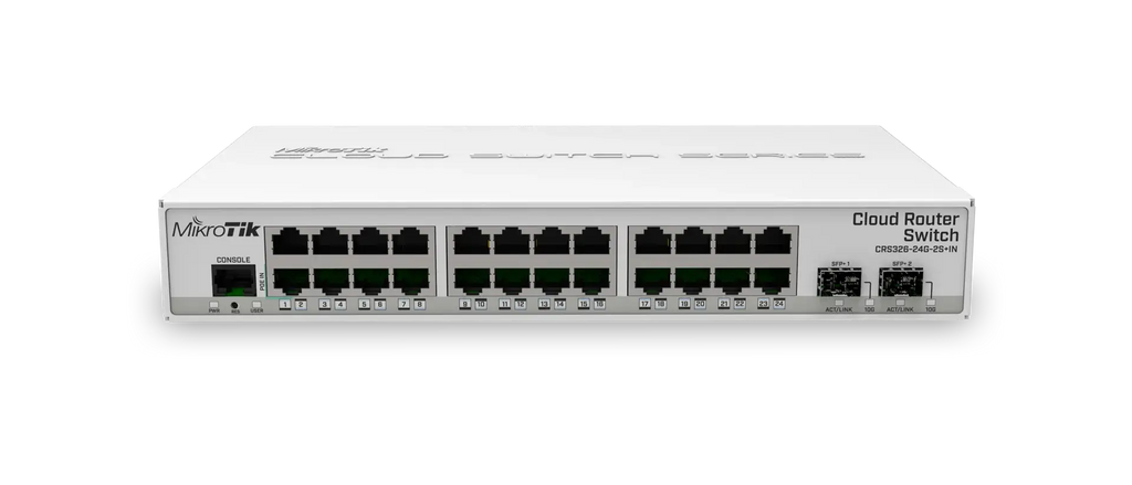 Crs326-24g-2s + in mikrotik crs326-24g-2s + in: compact power for home networking