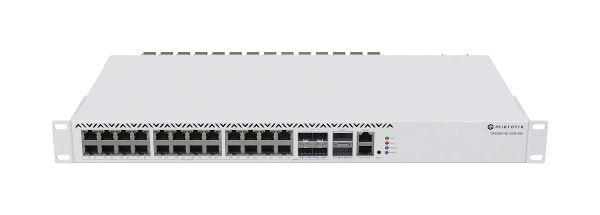 Crs326-4c + 20g + 2q + rm mikrotik - affordable 2.5g switch
