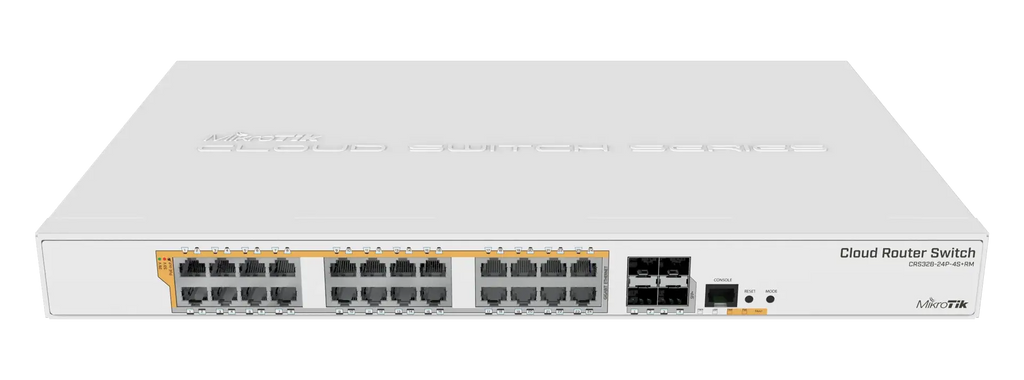 Crs328-24p-4s + rm mikrotik crs328-24p-4s + rm: 24-port gigabit switch