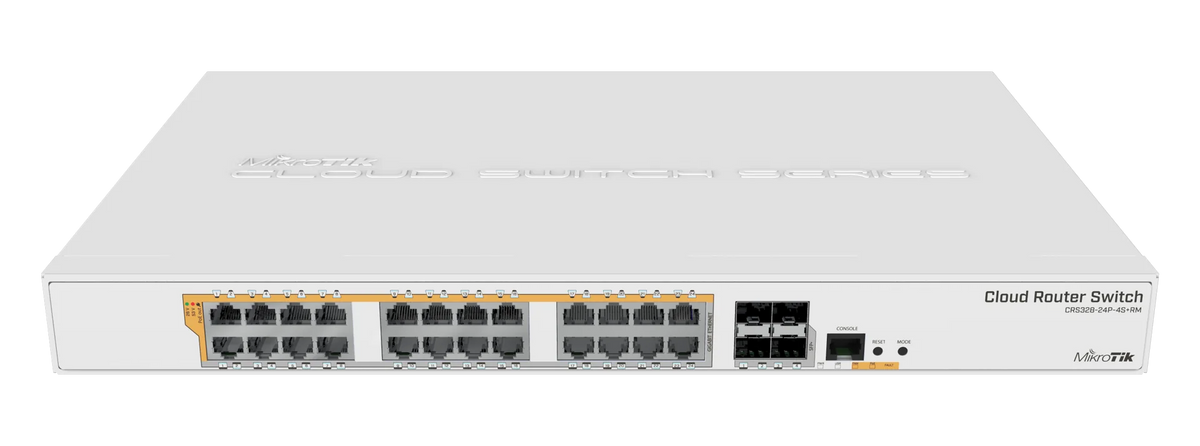 Crs328-24p-4s + rm mikrotik crs328-24p-4s + rm: 24-port gigabit switch
