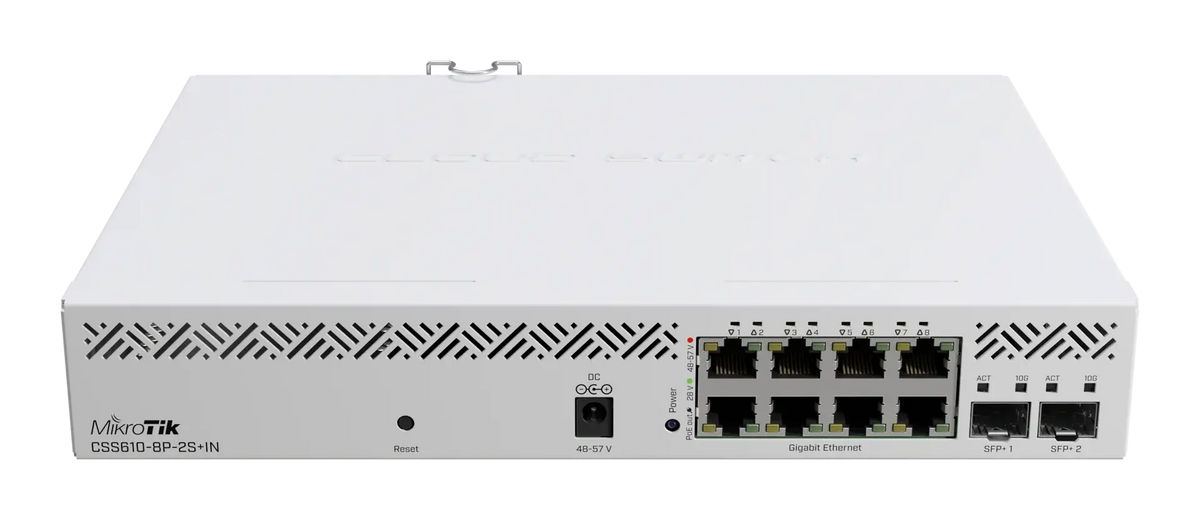Css610-8p-2s + in mikrotik css610-8p-2s + in: compact poe switch...scalability